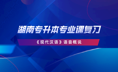 湖南專升本專業(yè)課復(fù)習《現(xiàn)代漢語》語音概說.png