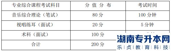 湖南信息學(xué)院專業(yè)綜合課程考試科目、分值分布及考試時間