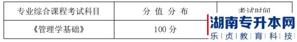 湖南信息學(xué)院專升本專業(yè)綜合課程考試科目、分值分布及考試時(shí)間