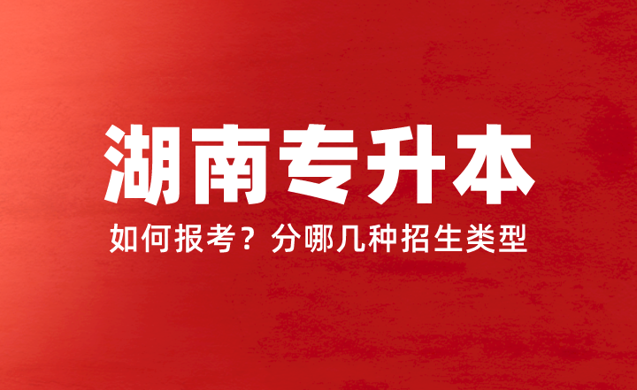 2024年湖南專升本如何報(bào)考？分哪幾種招生類型？權(quán)威答疑