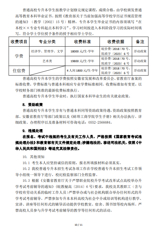 2023年蚌埠工商學(xué)院（原安徽財(cái)經(jīng)大學(xué)商學(xué)院）專(zhuān)升本招生章程(圖10)