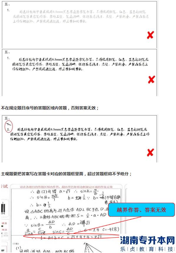 江蘇2023年專轉(zhuǎn)本考試答題卡樣式及填涂注意事項(xiàng)(圖6)