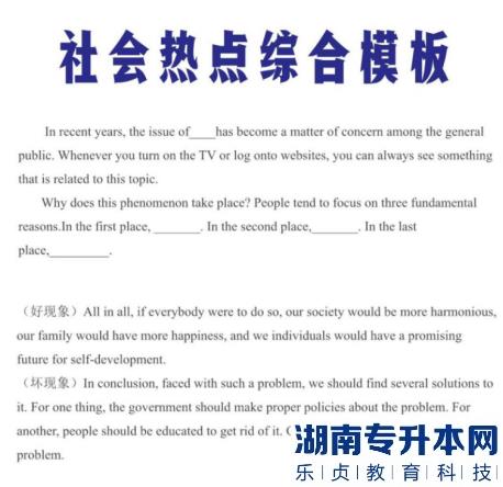 英語(yǔ)專升本必背作文模板(圖6)