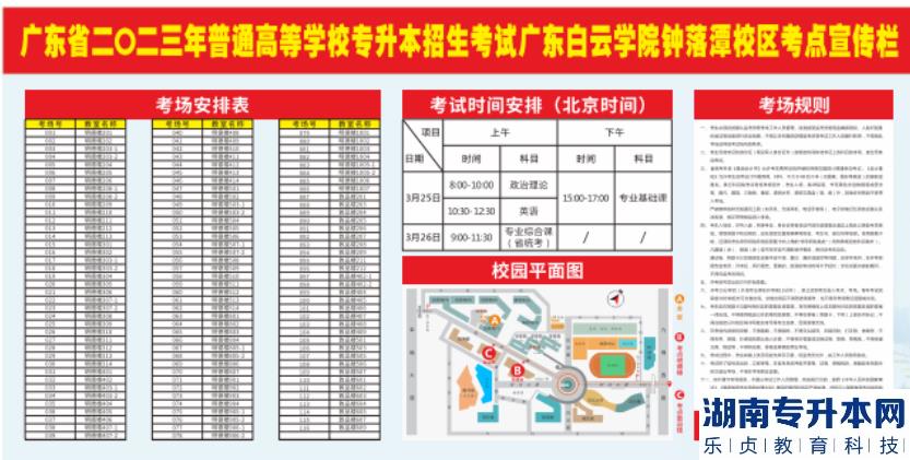 2023年廣東白云學(xué)院普通專升本考試鐘落潭校區(qū)考點安排指引(圖5)