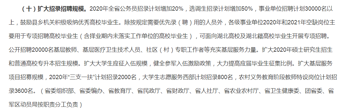 湖南省公務(wù)員招錄計(jì)劃增加20%